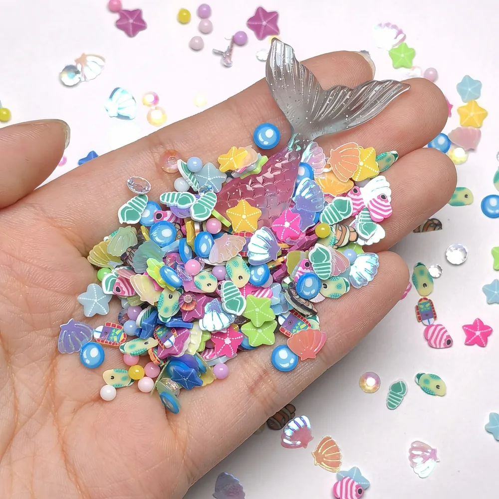 Mermaid & Ocean Slime Charm Mix hand-held component close-up, product code SLM10001 thumbnail