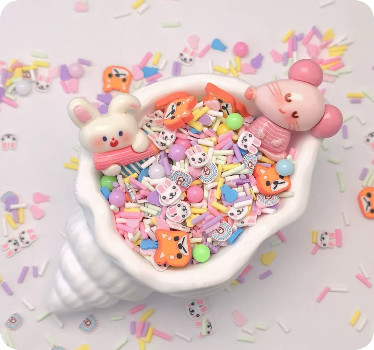 Pastel Animal Slime Charm Mix assortment, product code SLM10005