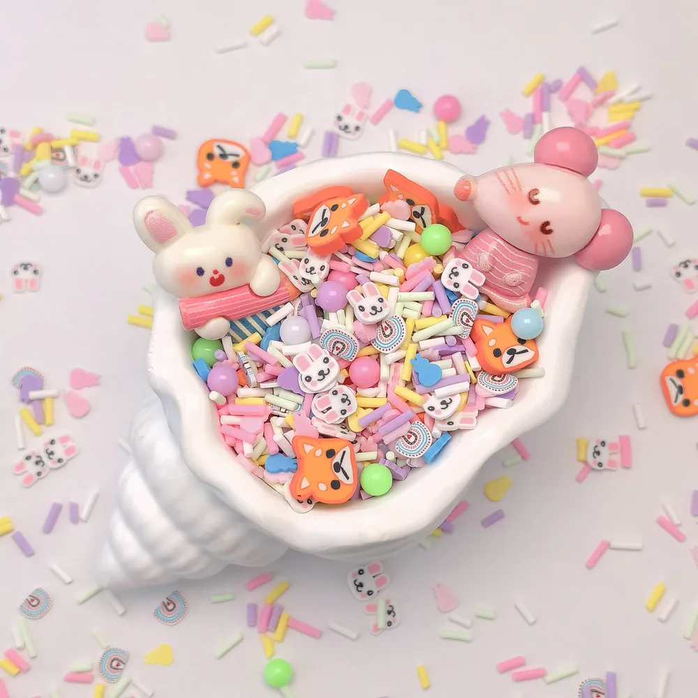 Pastel Animal Slime Charm Mix shell-bowl presentation, product code SLM10005 thumbnail