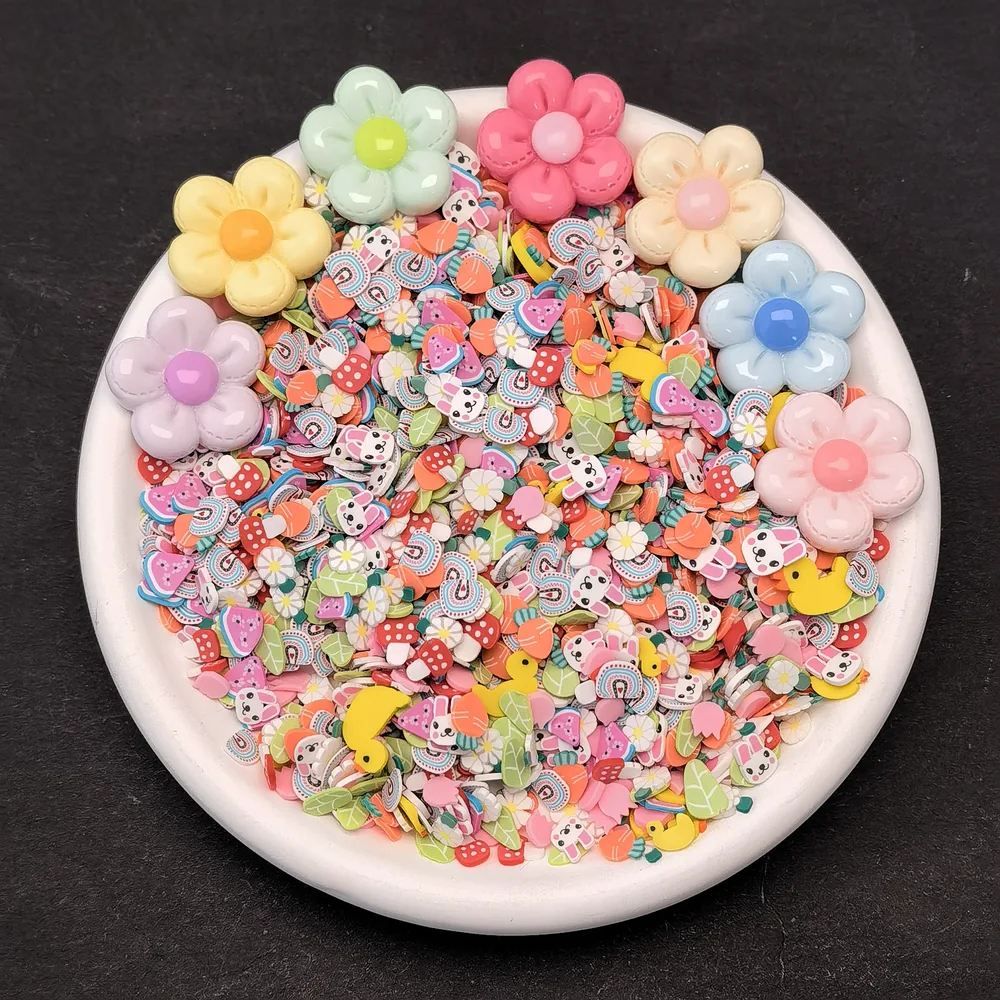 Pastel Flower Slime Charm Mix, product code SLM10008