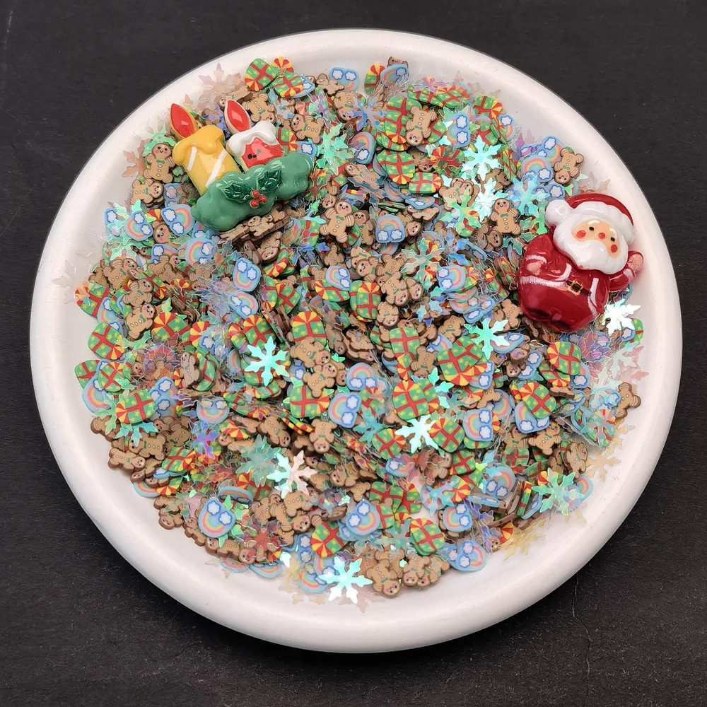 Christmas Snowflake & Santa Slime Charm Mix, product code SLM10009