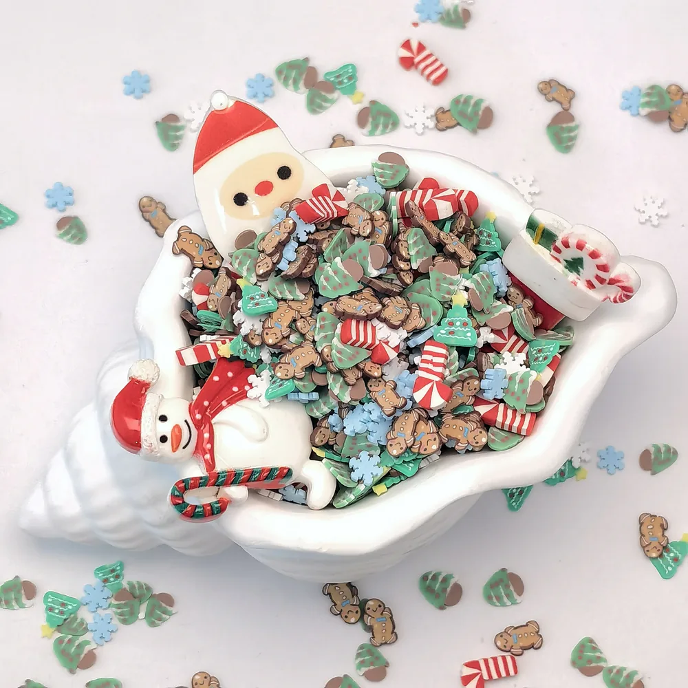 Christmas Santa & Candy Slime Charm Mix shell-bowl presentation, product code SLM10013 thumbnail