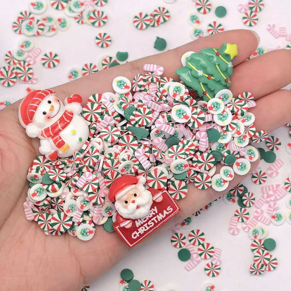 Christmas Peppermint & Snowman Slime Charm Mix hand-held component close-up, product code SLM10015 thumbnail