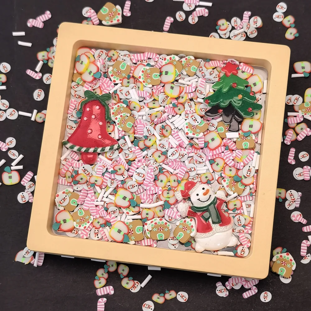 Christmas Tree & Snowman Slime Charm Mix display tray presentation, product code SLM10017 thumbnail