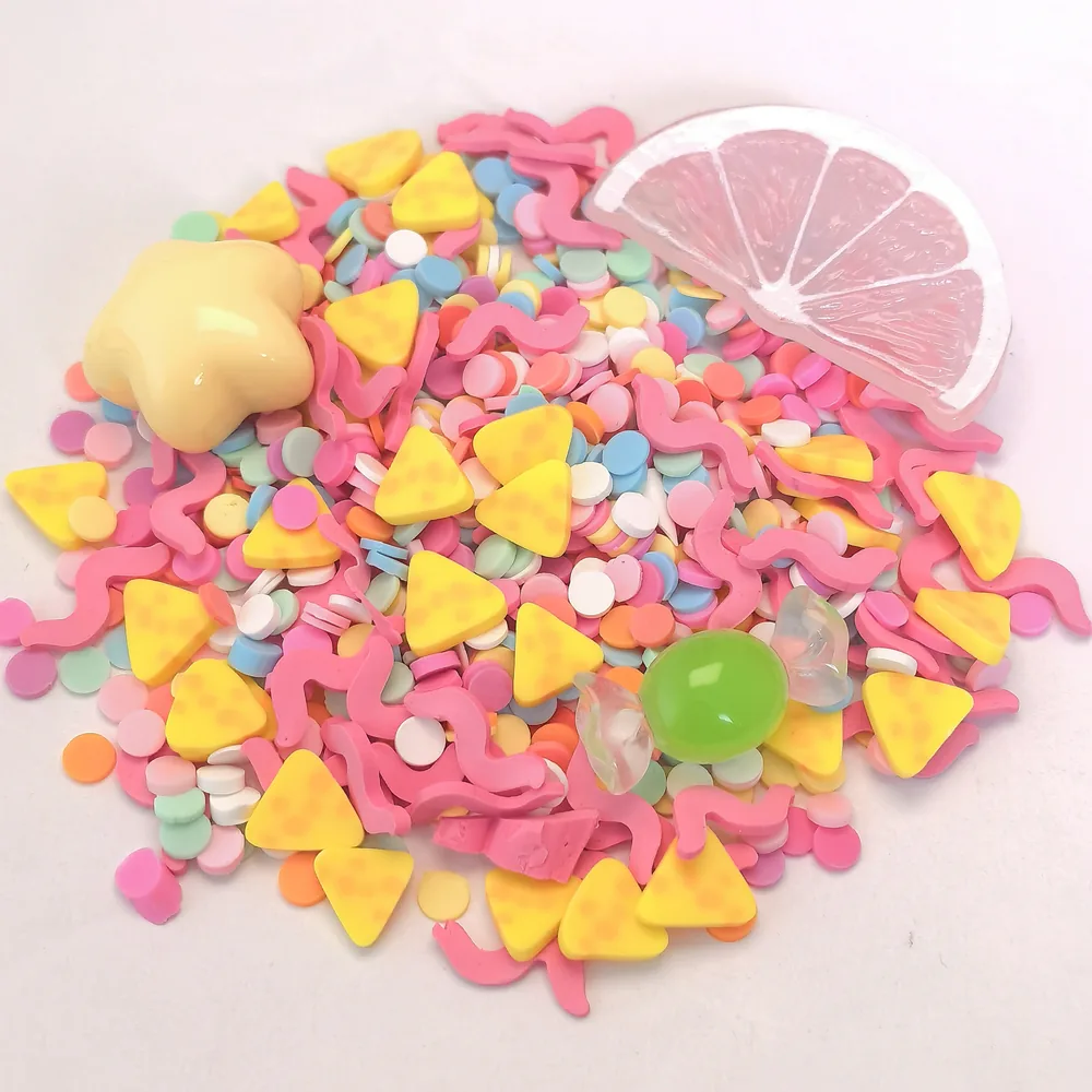 Pink Candy & Citrus Slime Charm Mix loose assortment on a light background, product code SLM10018 thumbnail