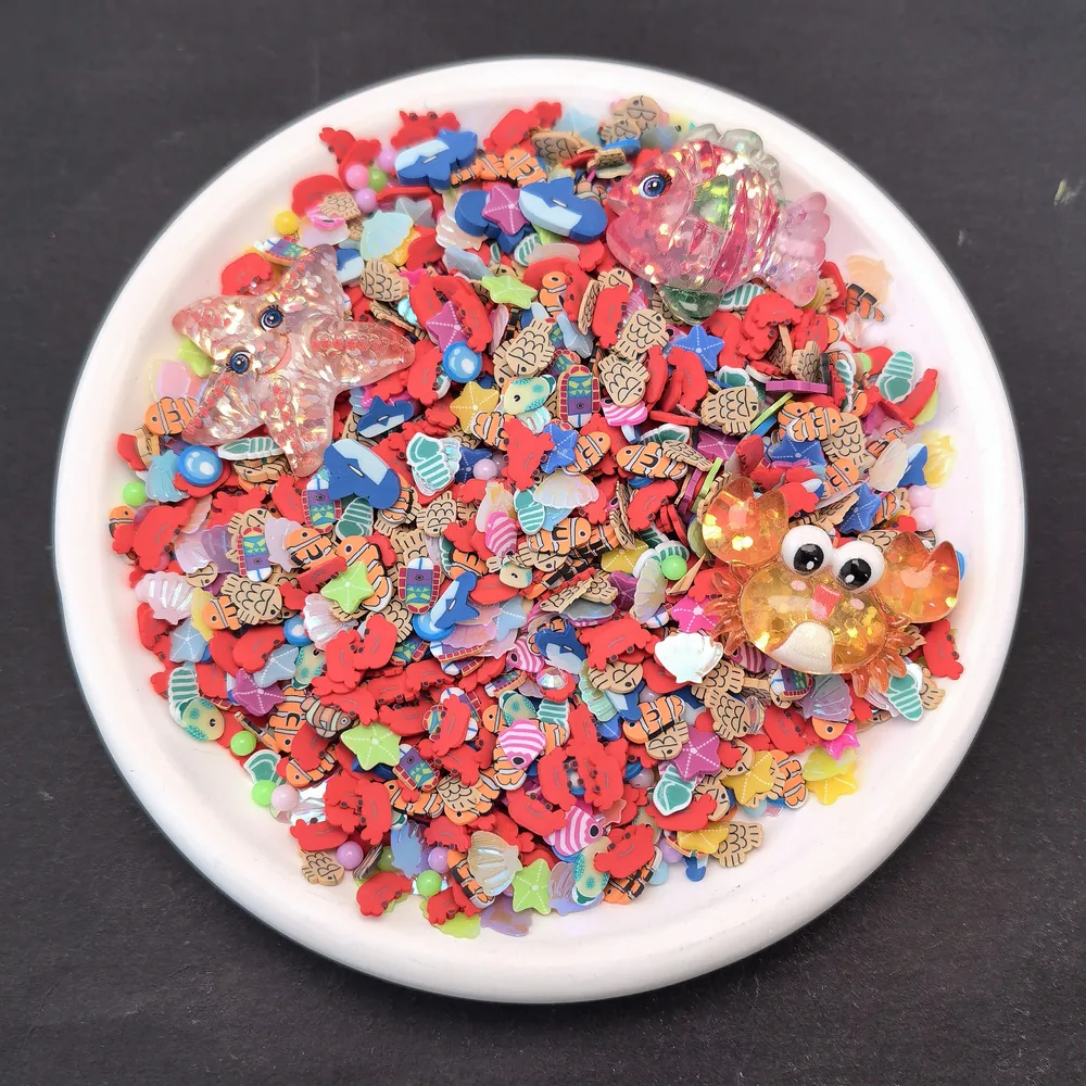 Ocean Crab & Fish Slime Charm Mix, product code SLM10019