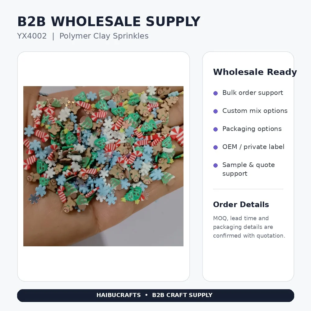 Christmas Polymer Clay Sprinkle Mix supplemental bulk-sourcing graphic, product code YX4002 thumbnail