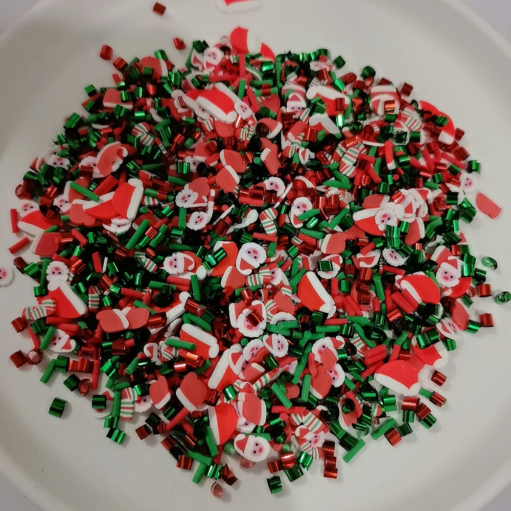 Christmas Candy Polymer Clay Slice Mix product detail photo, product code YX4008 thumbnail