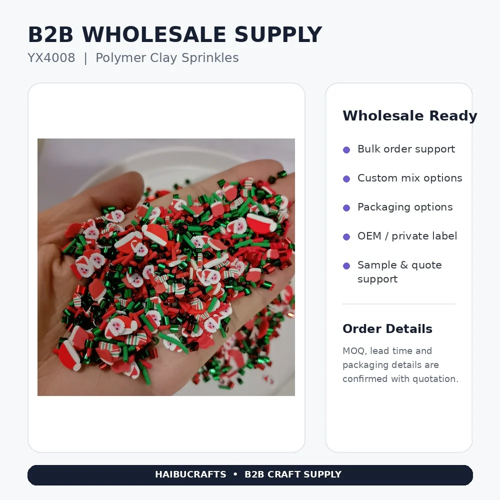 Christmas Candy Polymer Clay Slice Mix supplemental bulk-sourcing graphic, product code YX4008 thumbnail