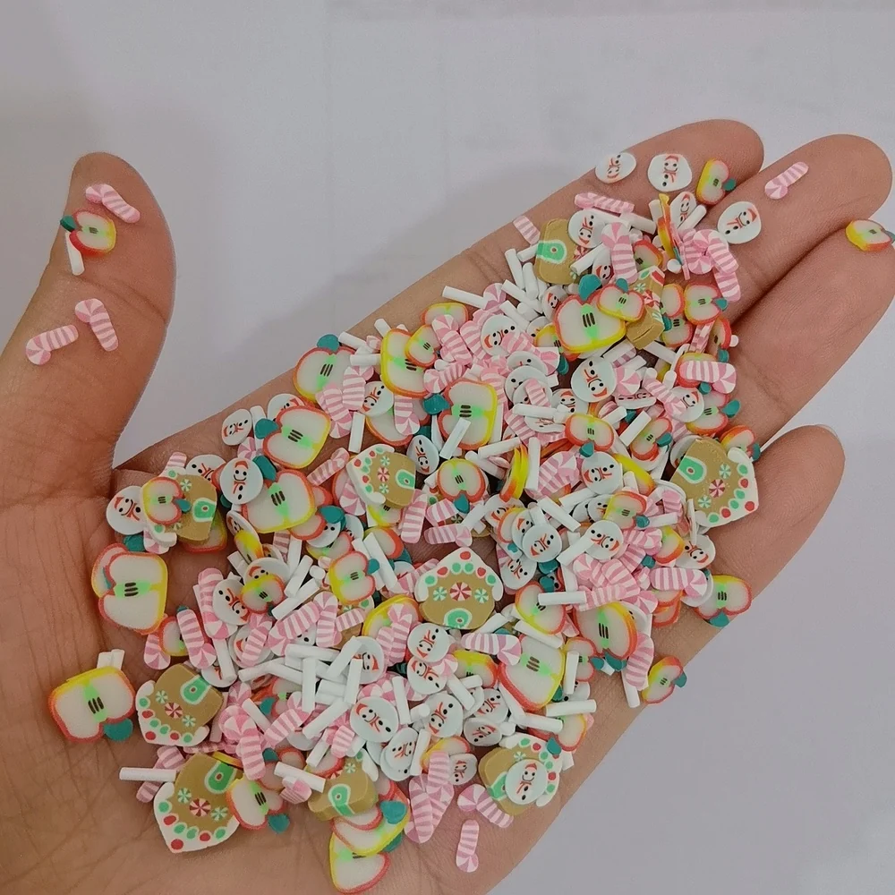 Pastel Fruit and Flower Polymer Clay Slice Mix assortment, product code YX4011