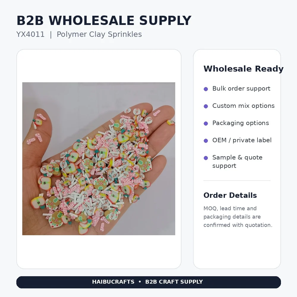 Pastel Fruit & Flower Polymer Clay Slice Mix supplemental bulk-sourcing graphic, product code YX4011 thumbnail