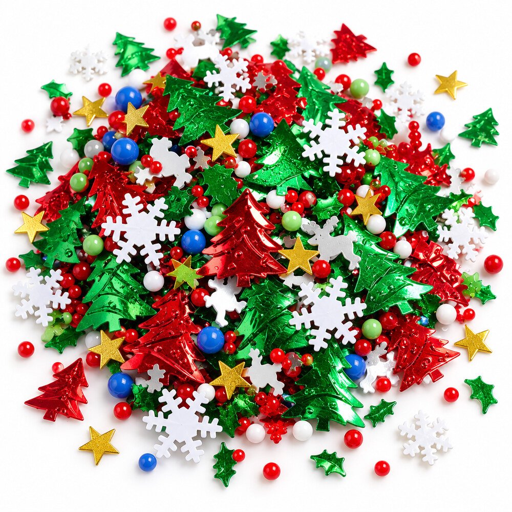 Wholesale 500 g Colorful Round Christmas Confetti Sequins for Party, Craft and New Year Décor assortment, product code MA612