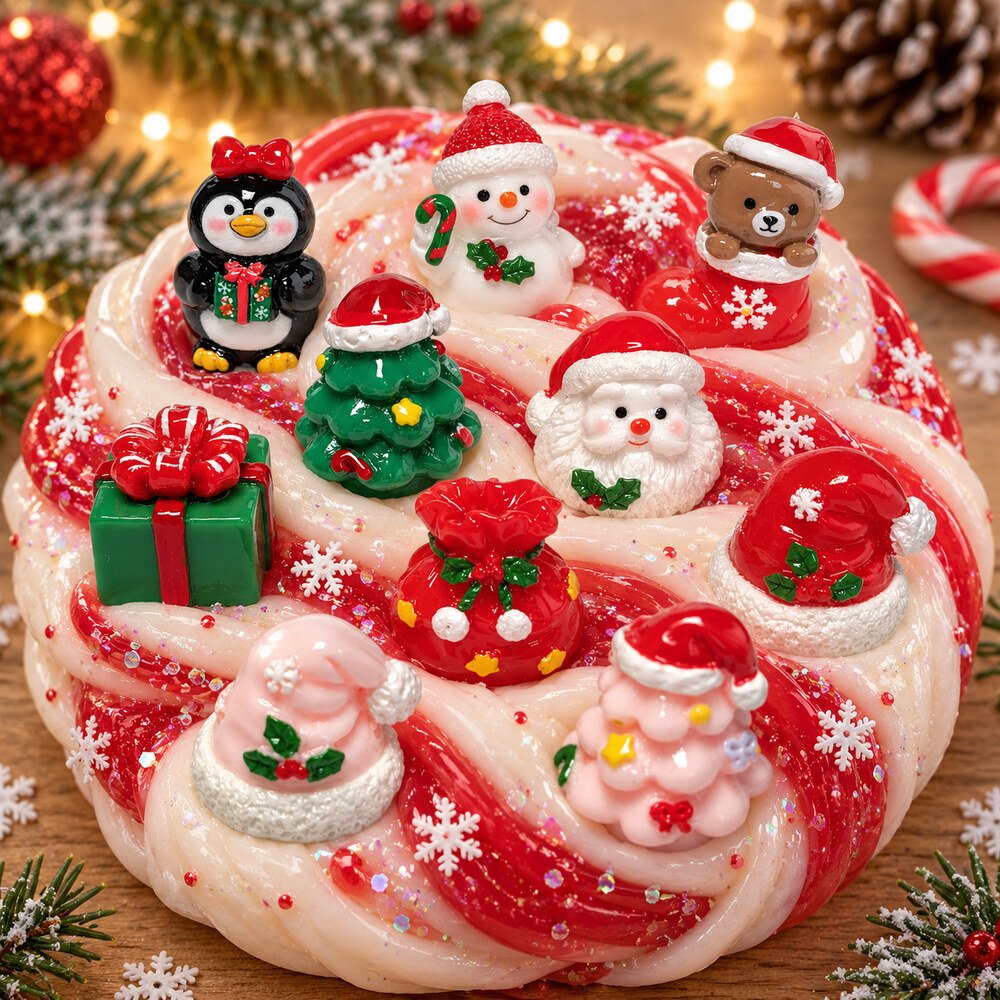 Wholesale Christmas Miniature Ornament Set with Snowman, Santa, Tree and Gift Box Designs application scene, product code RW26022 thumbnail