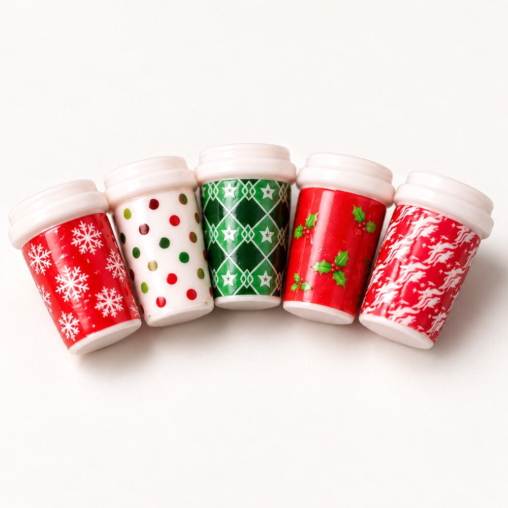 Wholesale Mini Christmas Coffee Cup Resin Charms for Dollhouses, Slime and Cozy Holiday Crafts material and detail image, product code RW3952 thumbnail