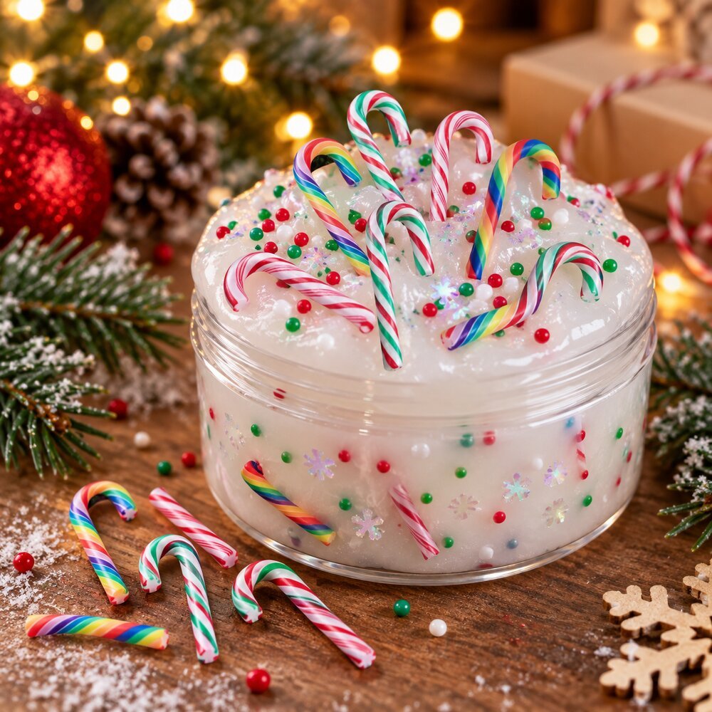 Wholesale 3D Striped Polymer Clay Candy Canes for Christmas Miniatures and Party Crafts application scene, product code YX163 thumbnail