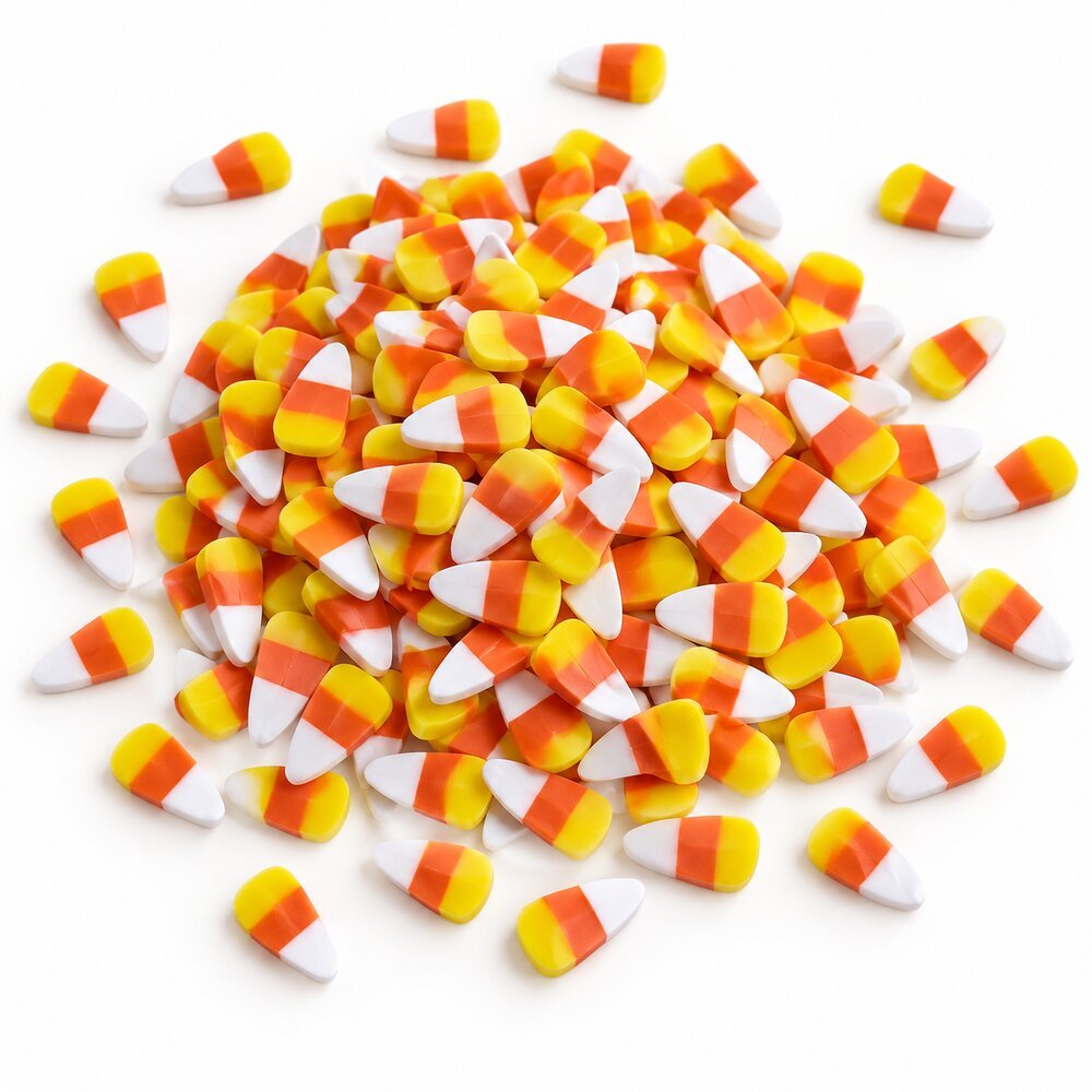 Wholesale Autumn Candy Corn Polymer Clay Sprinkles for Slime, Tumblers and Fall DIY Crafts assortment, product code YX3603