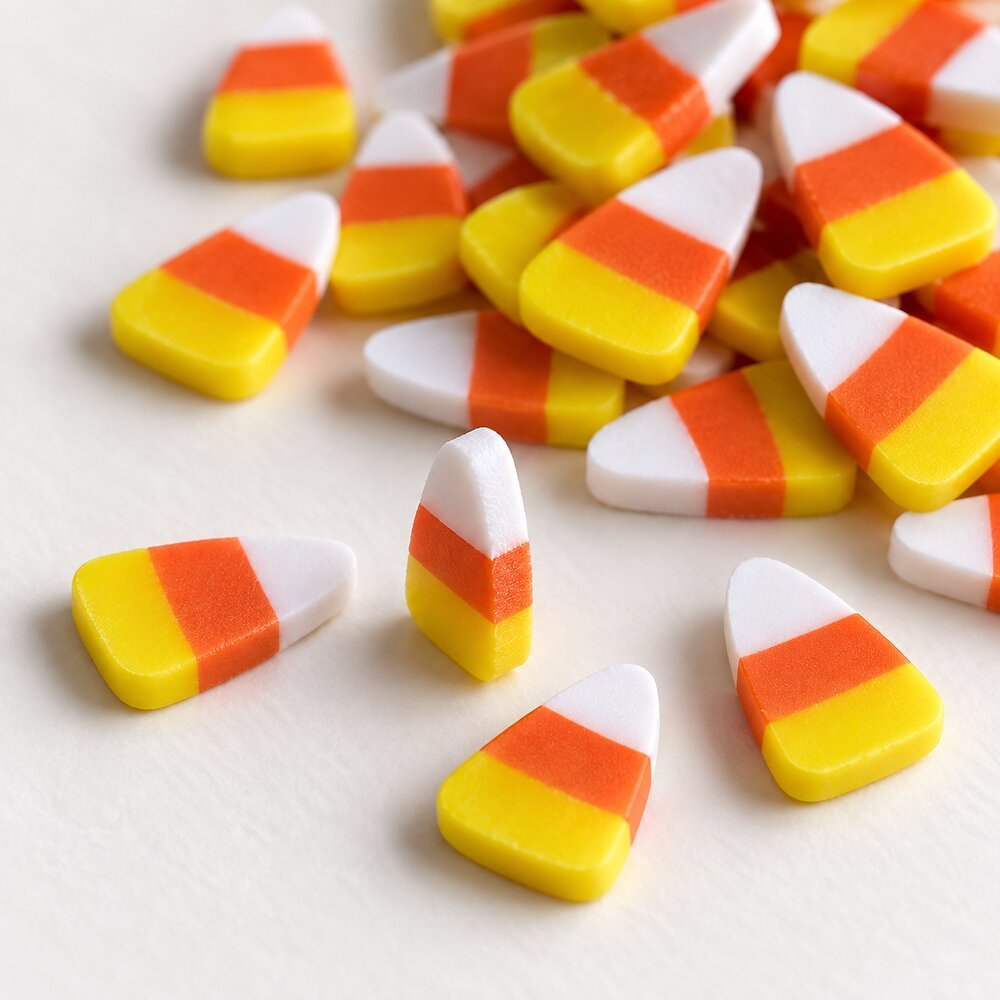 Wholesale Autumn Candy Corn Polymer Clay Sprinkles for Slime, Tumblers and Fall DIY Crafts material and detail image, product code YX3603 thumbnail