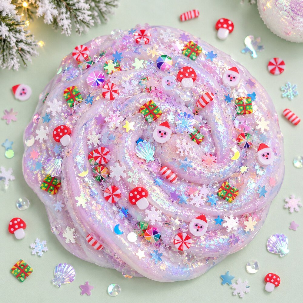 Wholesale Christmas Glitter and Polymer Clay Slice Mix for Resin, Slime and Shaker Crafts application scene, product code YX4057 thumbnail