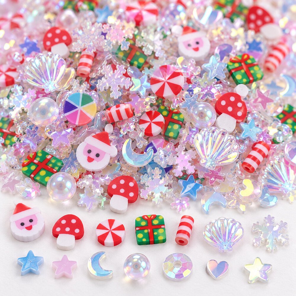 Wholesale Christmas Glitter and Polymer Clay Slice Mix for Resin, Slime and Shaker Crafts material and detail image, product code YX4057 thumbnail