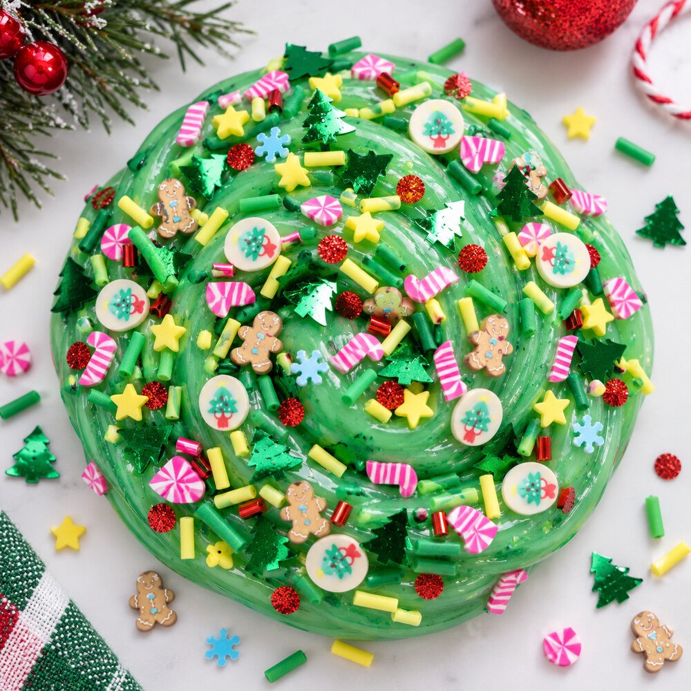 Wholesale 500 g Christmas Polymer Clay Slices with Candy Cane, Tree and Gingerbread Designs application scene, product code YX4109 thumbnail