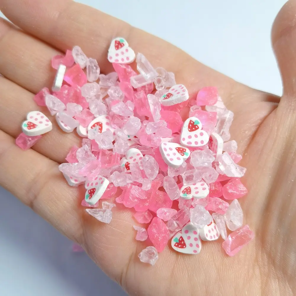 Wholesale Strawberry Polymer Clay Sprinkle Mix for Slime, Shakers and DIY Craft Decoration assortment, product code YX4138
