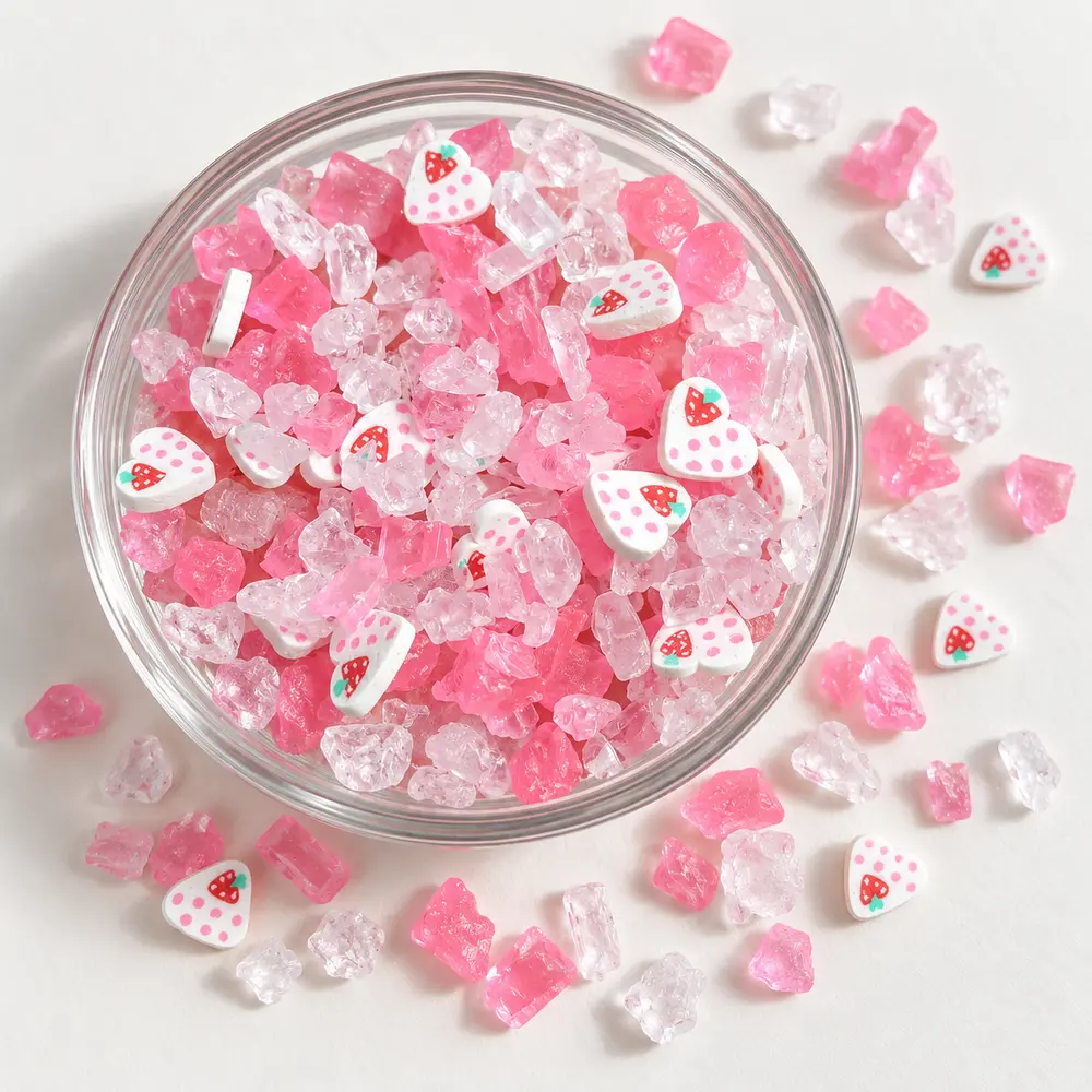 Wholesale Strawberry Polymer Clay Sprinkle Mix for Slime, Shakers and DIY Craft Decoration natural bowl display, product code YX4138 thumbnail