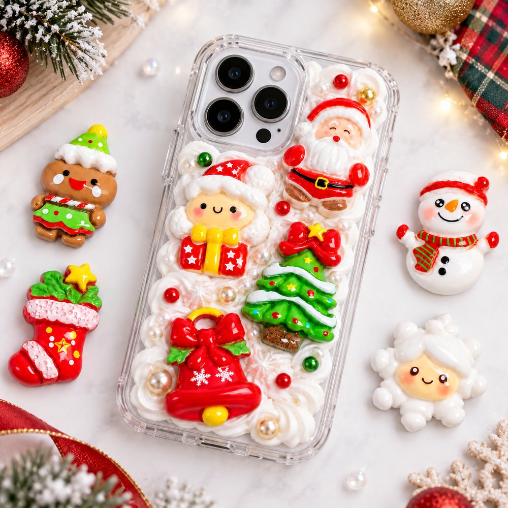 Wholesale Christmas Resin Cabochons for Hair Clips, Keychains, Scrapbooks and Phone Decor natural application display, product code RW26776 thumbnail