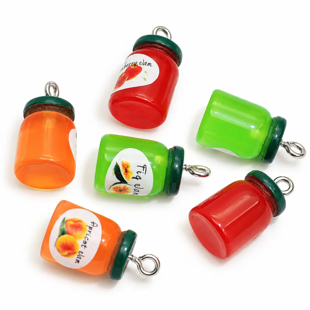 Mini Fruit Jam Jar Resin Charms main product photo, product code RW326