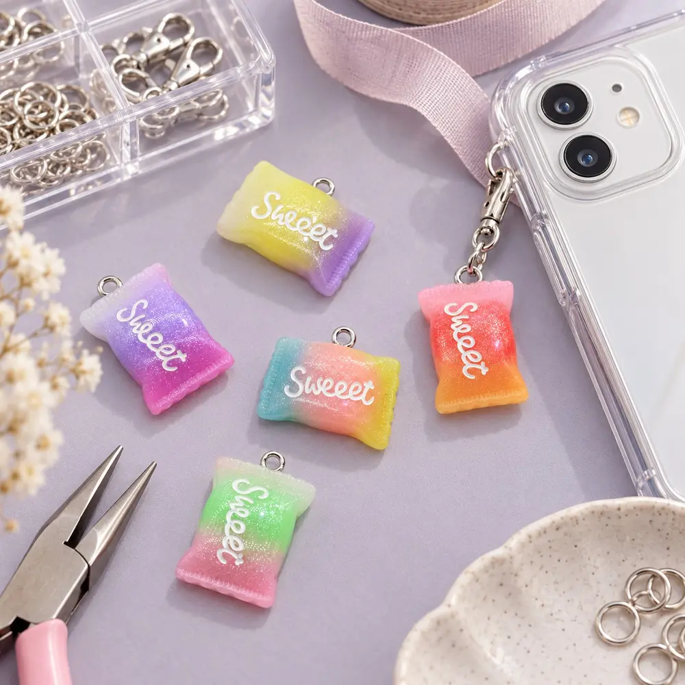 Mixed Sweet Candy Resin Charms styled jewelry and phone-accessory scene, product code RW474 thumbnail