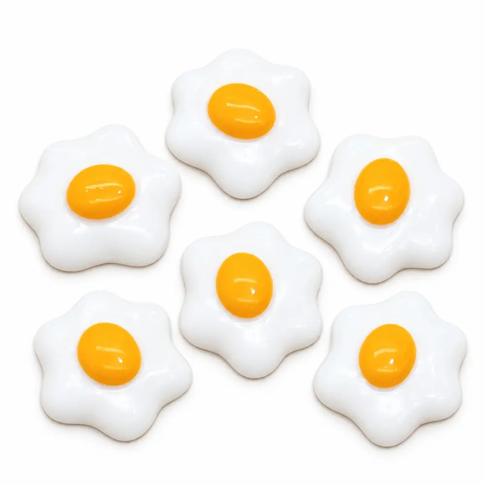 Mini Fried Egg Resin Flatback Charms main product photo, product code RW967