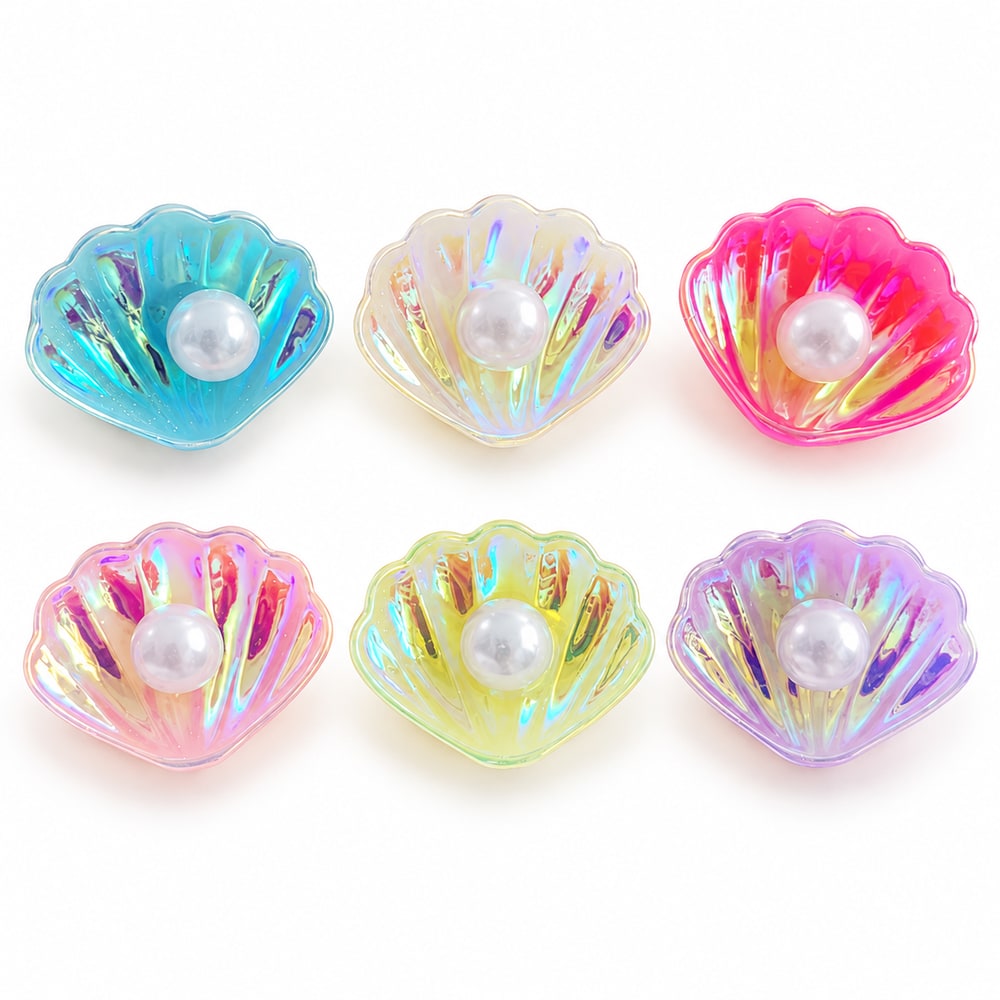 26 mm AB Pearl Shell Resin Cabochons in Bulk assortment, product code RW24707