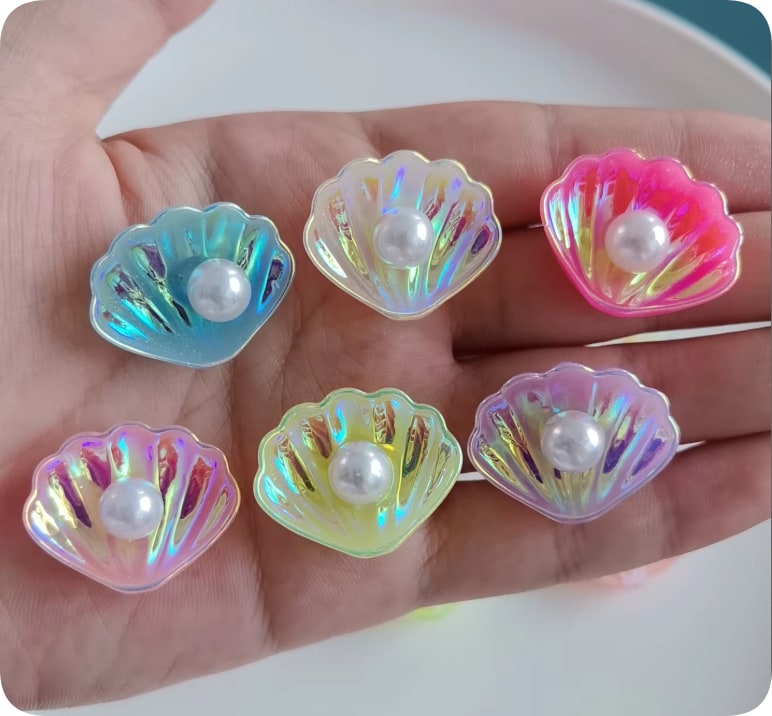 26 mm AB Pearl Shell Resin Cabochons in Bulk supplied product reference, product code RW24707 thumbnail