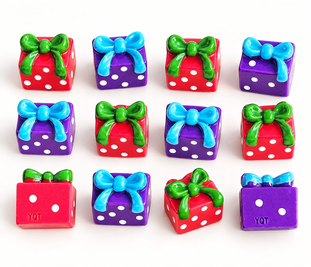 Gift Box Resin Flatbacks for Seasonal Bulk Orders assortment, product code RW25179
