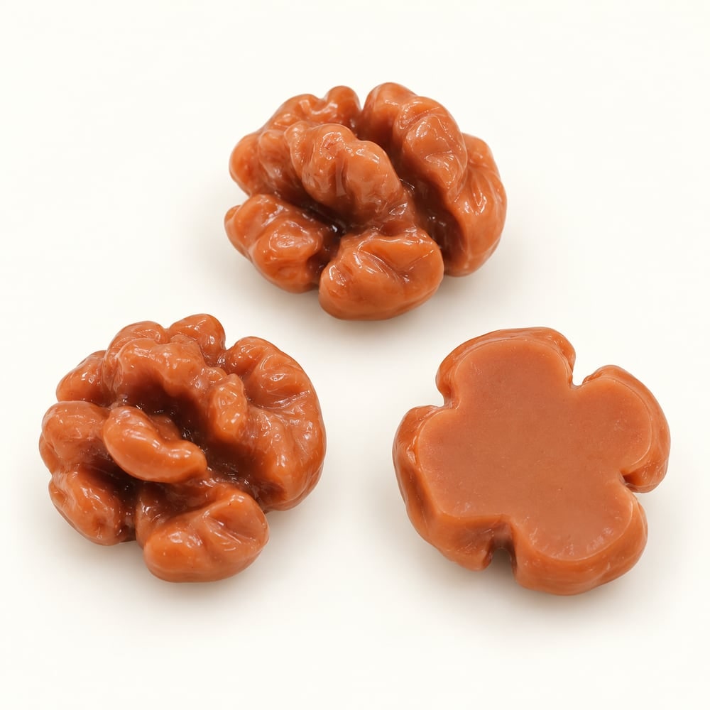 10 mm Walnut Resin Flatbacks for Bulk Craft Supply AI-assisted detail illustration, product code RW749 thumbnail