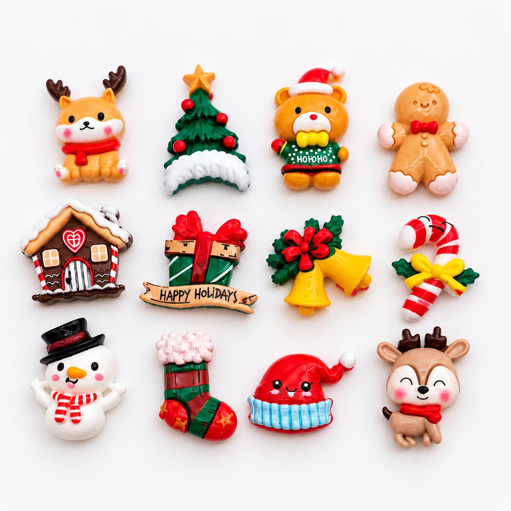Wholesale Mixed Christmas Flatback Resin Charms for Slime, Scrapbooking and DIY Accessories styled detail illustration, product code RW20175 thumbnail