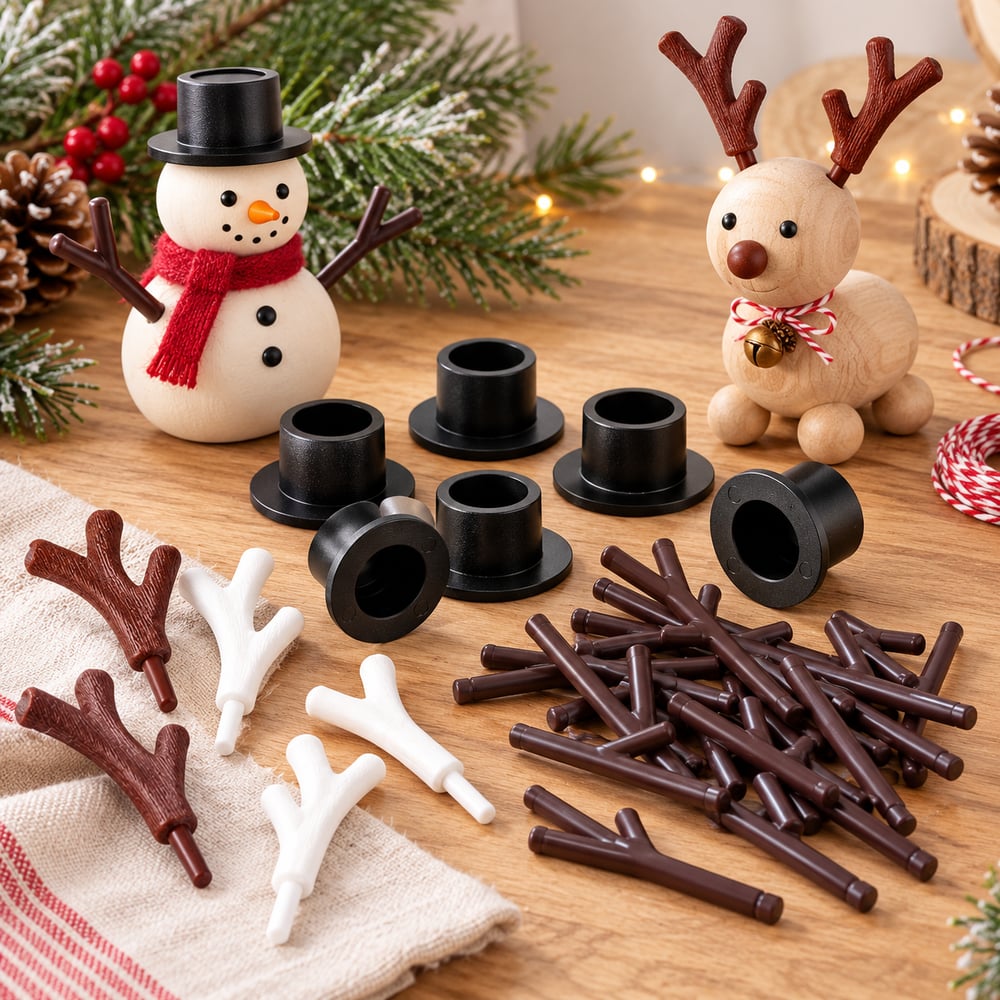 Mixed Mini Antler & Black Hat Craft Decorations styled scene illustration, product code RW20423/RW22336/RW22338 thumbnail