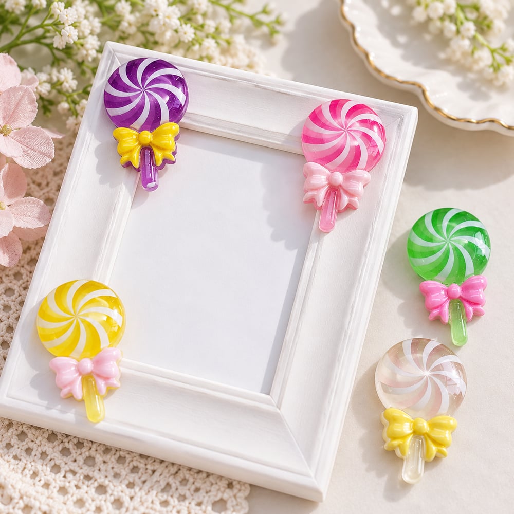 Luminous Swirl Lollipop Resin Flatbacks styled scene illustration, product code RW24224 thumbnail