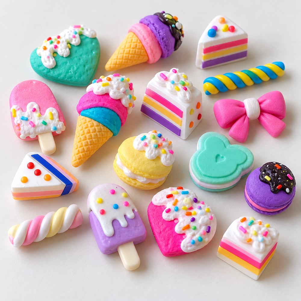 Mixed Dessert Clay & Resin Craft Decorations styled detail illustration, product code RW2504-YX416 thumbnail