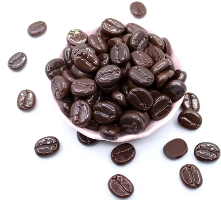 Mini Coffee Bean Resin Slime Charms assortment, product code RW404