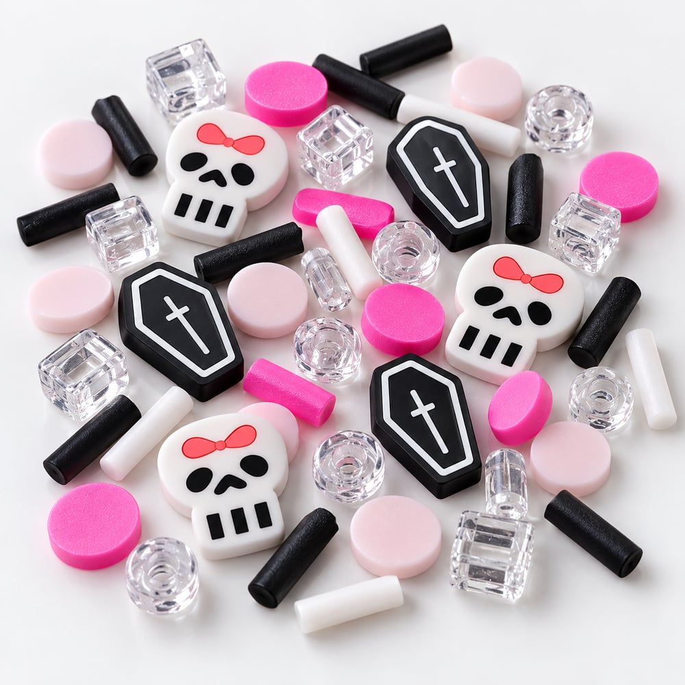 Pink & Black Halloween Polymer Clay Mix styled detail illustration, product code YX3803 thumbnail