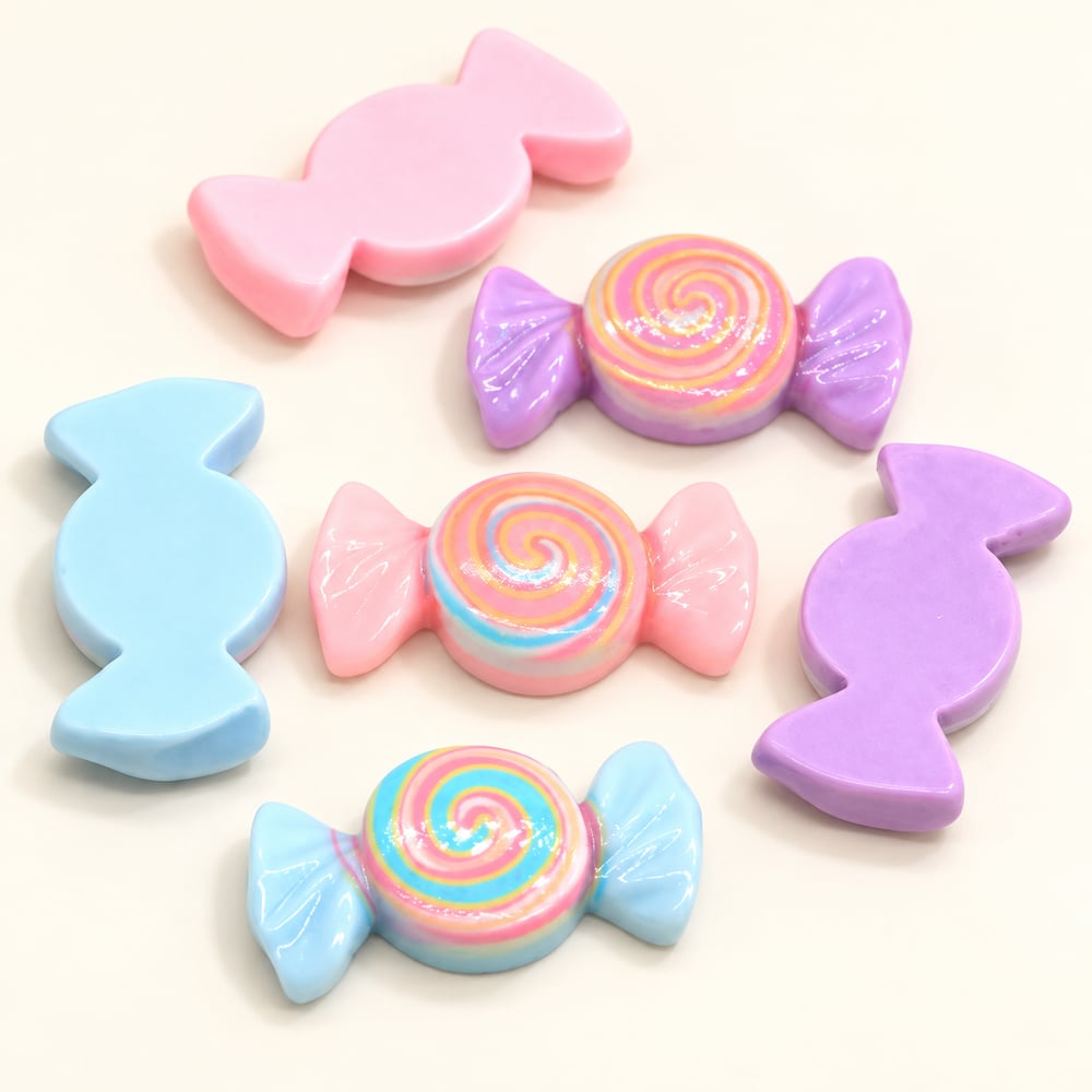 Spiral Candy Resin Flatbacks in Bulk styled detail illustration, product code RW1112 thumbnail