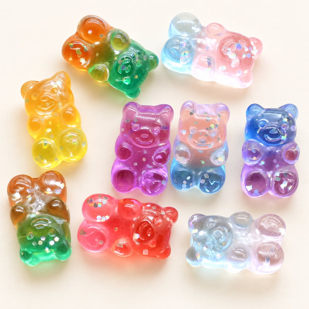 Gradient Glitter Bear Resin Mix in Bulk styled detail illustration, product code RW1672/RW2072/RW3492/RW20104 thumbnail