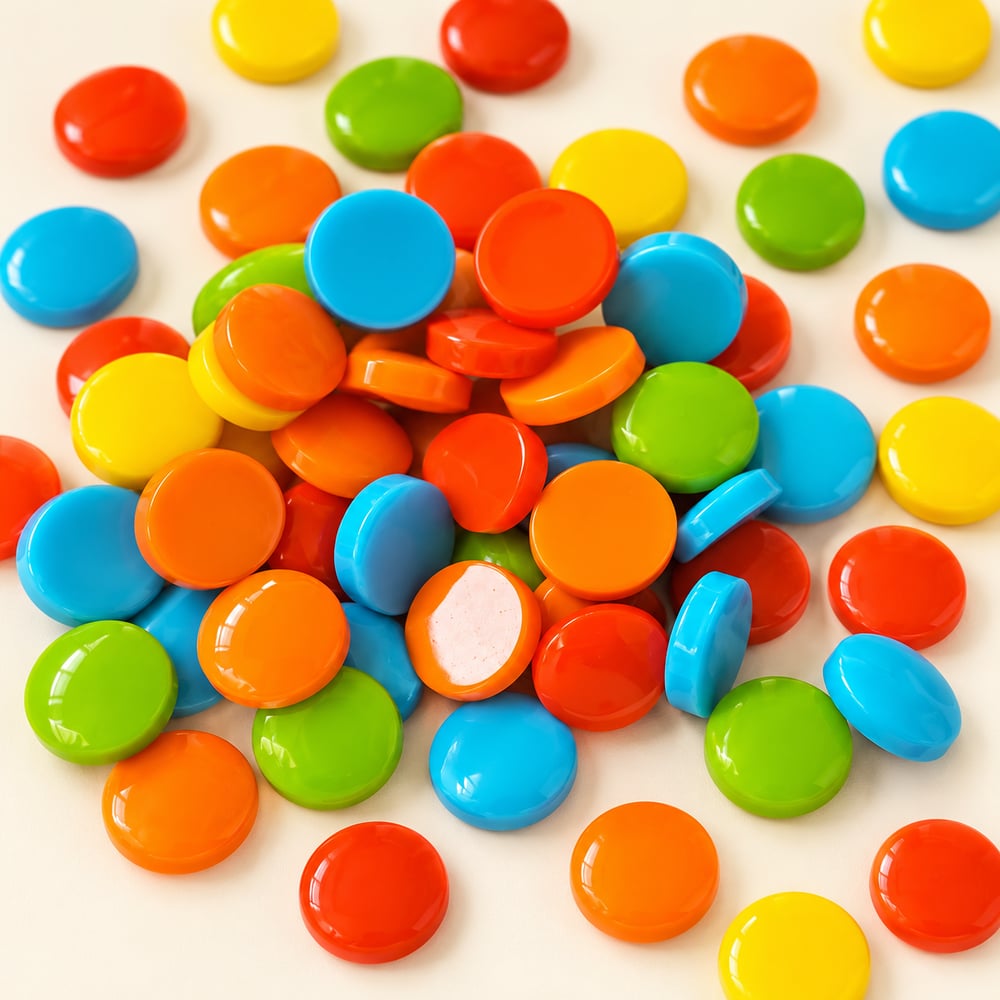 Candy Disc Resin Flatbacks for Wholesale Supply styled detail illustration, product code RW2304-C thumbnail