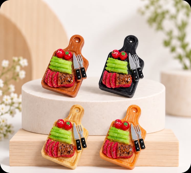 Miniature Steak Board Resin Decorations assortment, product code RW26821