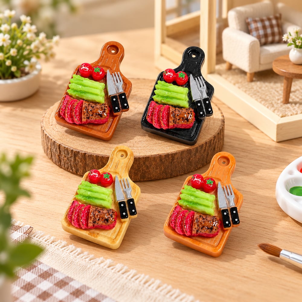 Miniature Steak Board Resin Decorations styled scene illustration, product code RW26821 thumbnail