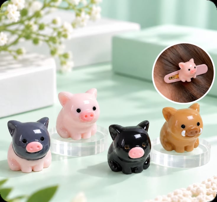 Mini Pig and Boar Resin Figurines assortment, product code RW26824