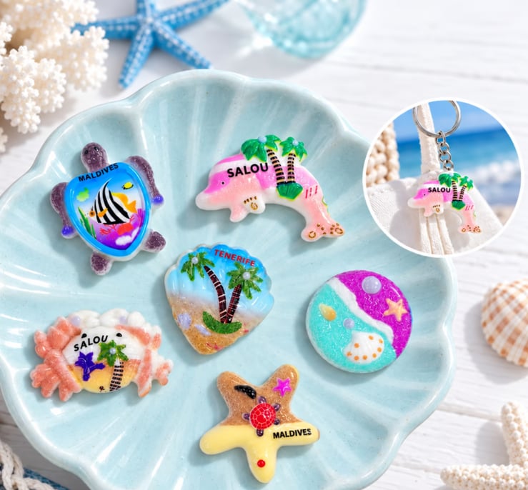 Ocean Theme Resin Decorative Charms assortment, product code RW26825