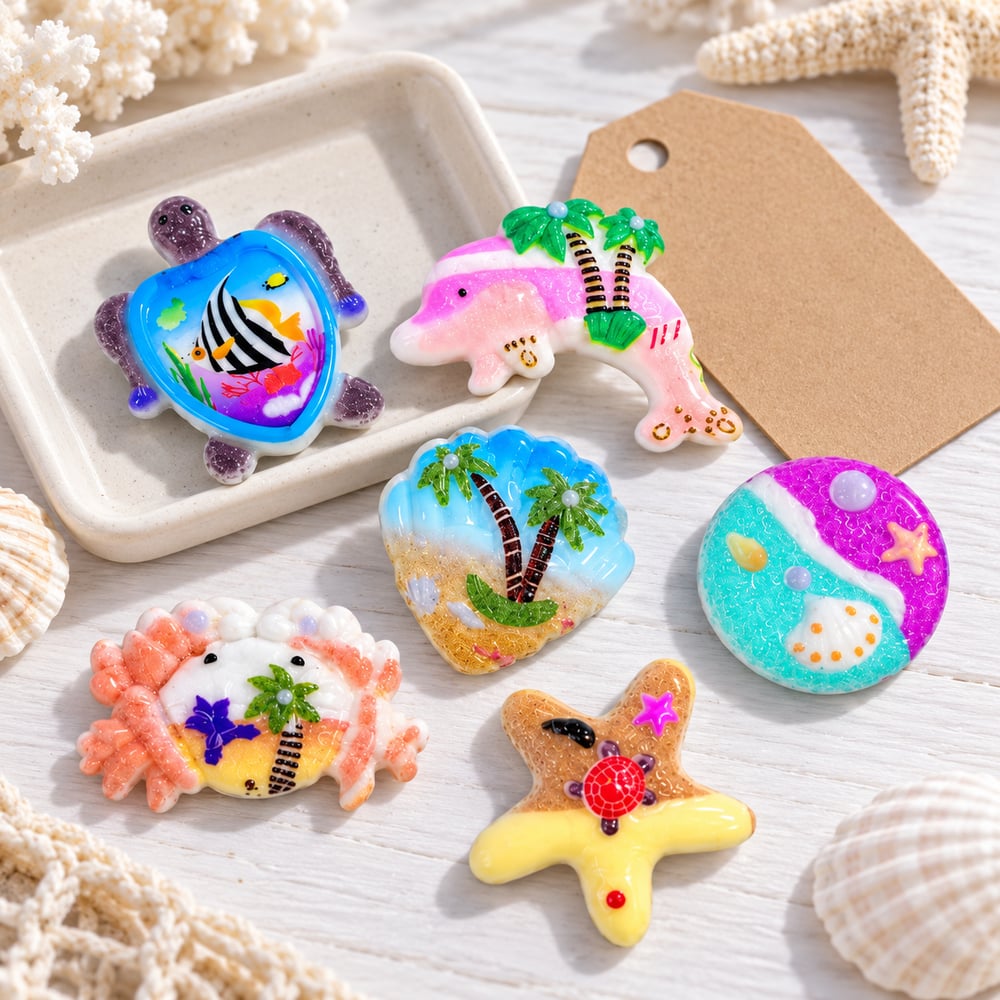 Ocean Theme Resin Decorative Charms styled scene illustration, product code RW26825 thumbnail