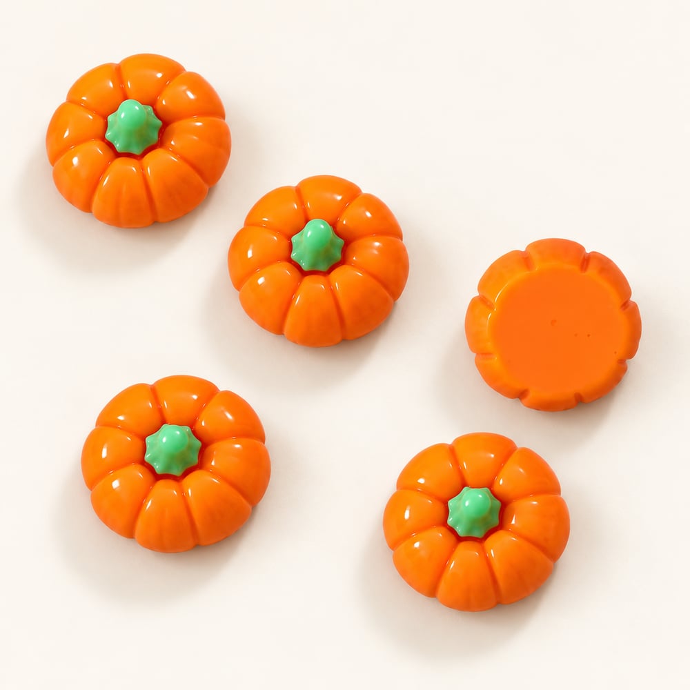 Orange Pumpkin Resin Flatback Charms styled studio illustration, product code RW26826 thumbnail