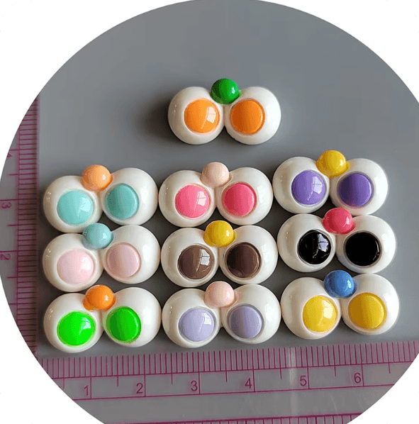 Colorful Cartoon Eye Resin Flatback Mix assortment, product code RW22135